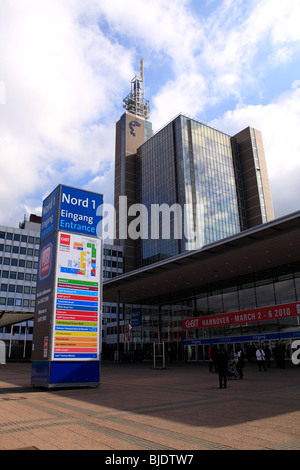 CeBIT 2010, world`s largest computer expo, entrance Nord 1. Federal Republic of Germany, Lower Saxony, Hanover, the CeBit Stock Photo